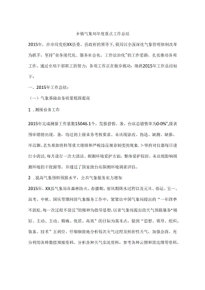 乡镇气象局年度重点工作总结.docx