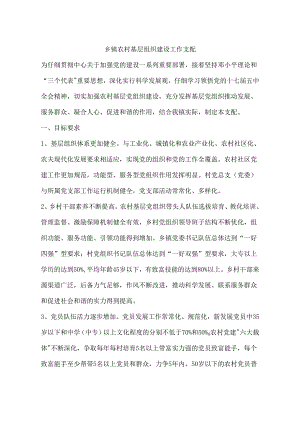 乡镇农村基层组织建设工作安排.docx