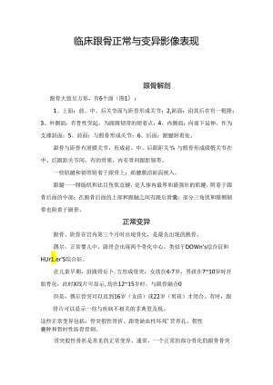 临床跟骨正常与变异影像表现.docx