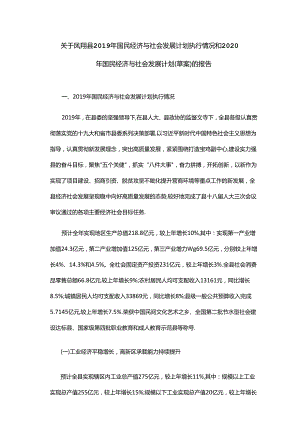 凤翔县2019年国民经济与社会发展计划执行情况和2020年国民经济与社会发展计划（草案）的报告.docx