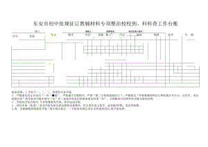 东安市初中依规征订教辅材料专项整治校校到、科科查工作台账.docx