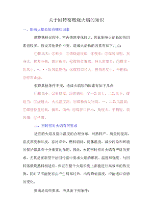关于回转窑煅烧火焰的知识.docx