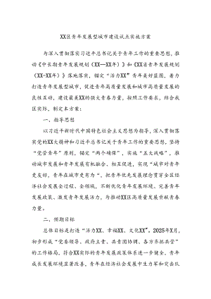 XX区青年发展型城市建设试点实施方案.docx