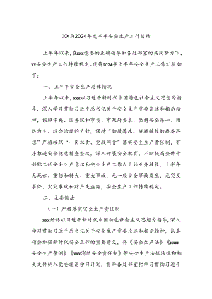 XX局2024年度半年安全生产工作总结.docx