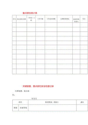 关键装置、重点部位安全检查记录模板.docx