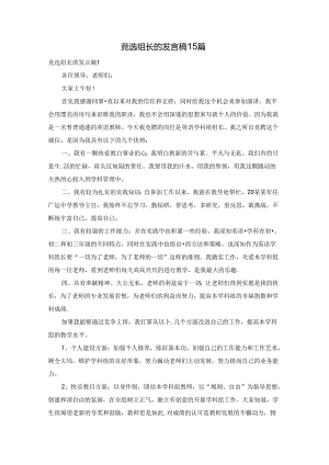 竞选组长的发言稿15篇.docx