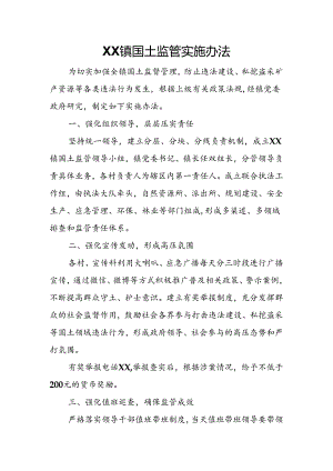 XX镇国土监管实施办法.docx