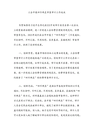 工会开展四不两直审查审计工作成效.docx