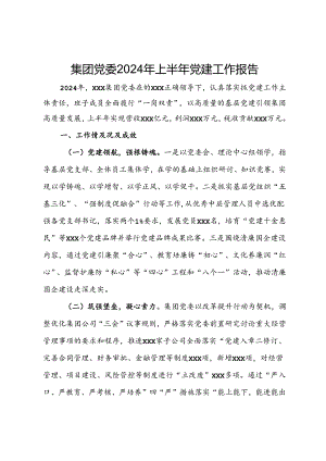 集团党委2024年上半年党建工作报告.docx