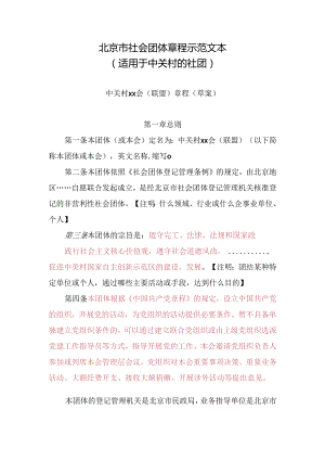 北京市社会团体章程示范文本.docx