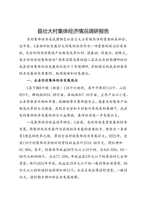 县壮大村集体经济情况调研报告.docx