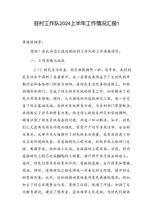 驻村工作队2024上半年工作情况汇报.docx