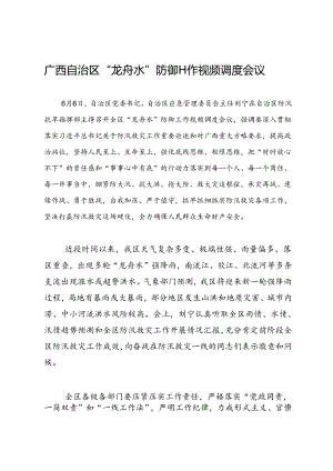 领导讲话∣党政综合：20240606广西自治区“龙舟水”防御工作视频调度会议.docx