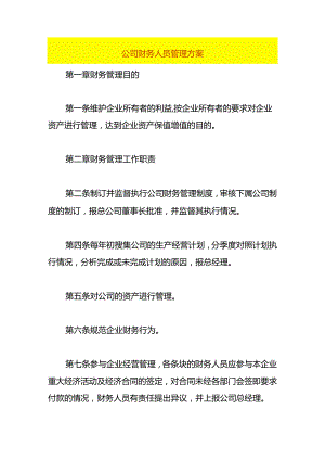公司财务人员管理方案.docx