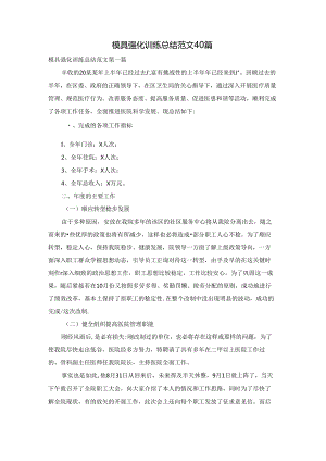 模具强化训练总结范文40篇.docx