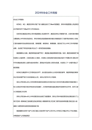 2024年协会工作简报.docx