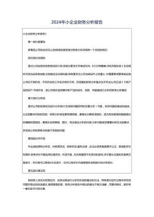 2024年小企业财务分析报告.docx