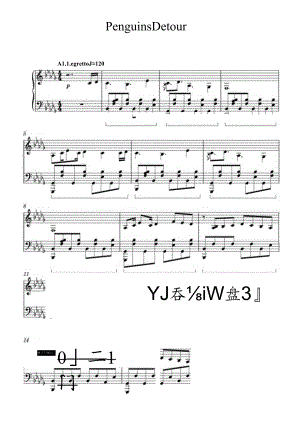 Penguin s Detour 高清钢琴谱五线谱.docx