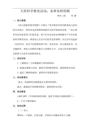 大班科学《各种各样的桥》微教案.doc