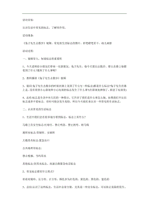 大班社会《生活中有用的标志》PPT课件教案参考教案.docx