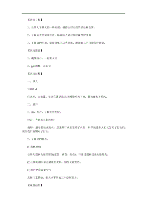 中班社会《认识火》PPT课件教案参考教案.docx