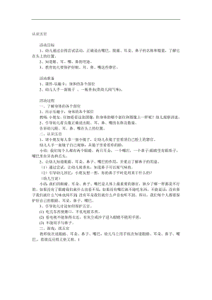 小班健康《认识五官》PPT课件教案音乐参考教案.docx