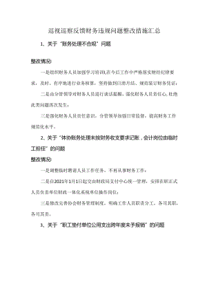 巡视巡察反馈财务违规问题整改措施汇总.docx