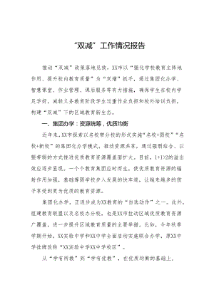 2024年关于“双减”工作情况的情况报告(十五篇).docx