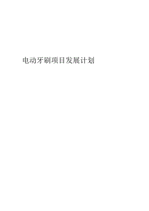 2024年电动牙刷项目发展计划.docx
