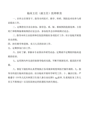 临床主任（副主任）医师职责.docx