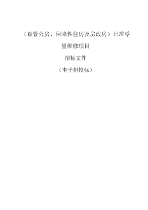 （直管公房、保障性住房及房改房）日常零星维修项目招标文件.docx