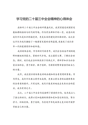 学习二十届三中全会精神心得体会发言稿二十篇.docx
