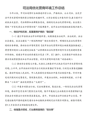 司法局优化营商环境工作总结.docx