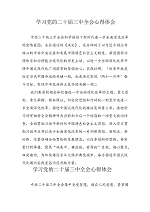 学习2024年党的二十届三中全会心得体会 （10份）_61.docx