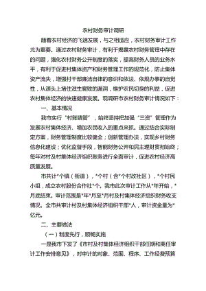 农村财务审计调研.docx