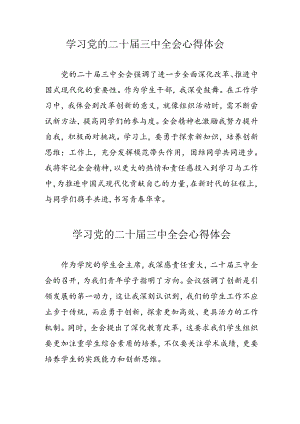 学习2024年党的二十届三中全会个人心得体会 （10份）.docx