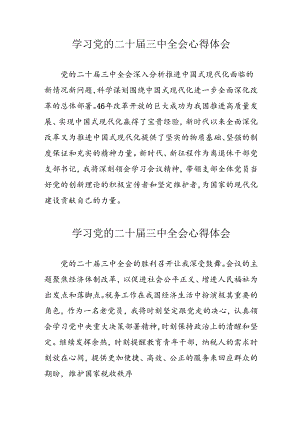 学习2024年党的二十届三中全会心得体会 （11份）_63.docx