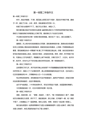 第一场雪二年级作文.docx