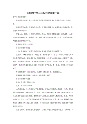实用的小学二年级作文锦集十篇.docx