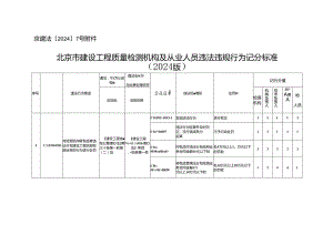 北京市建设工程质量检测机构及从业人员违法违规行为记分标准(2024版).docx