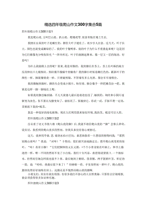 精选四年级爬山作文300字集合5篇.docx