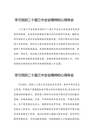 学习党的二十届三中全会心得感悟交流体会31篇.docx