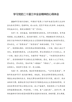 学习二十届三中全会心得感悟交流发言二十篇.docx