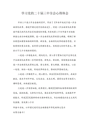 学习2024年党的二十届三中全会心得体会 （10份）_89.docx