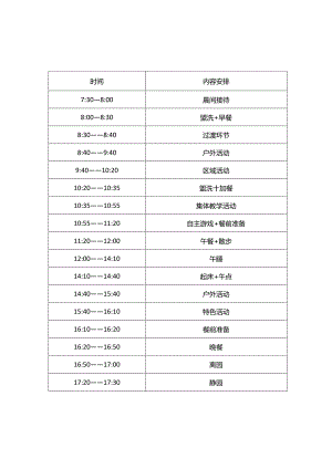 幼儿园一日生活常规春夏季作息表 (大、中、小班).docx
