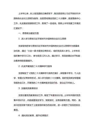 基层党支部上半年党建工作汇报.docx