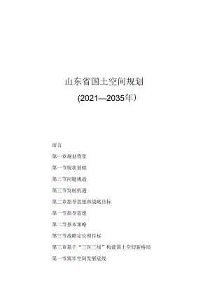 山东省国土空间规划（2021—2035 年）.docx