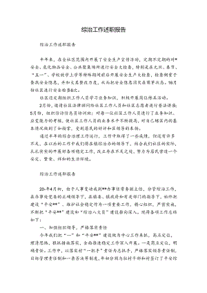综治工作述职报告.docx