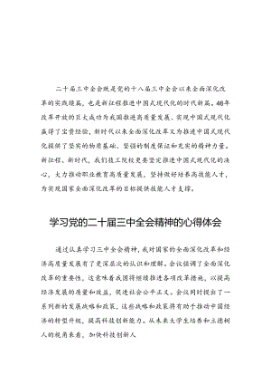 学习党的二十届三中全会心得感悟交流体会三十篇.docx