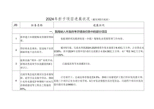 2024年折子项目进展情况(截至到5月底前).docx